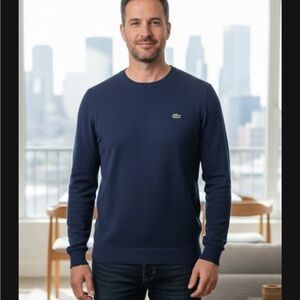 Lacoste Dark Blue Crew Neck Sweater